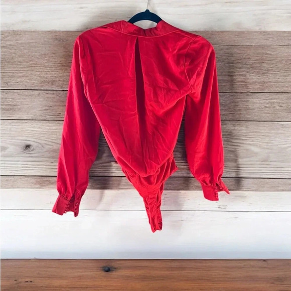 Red Long Sleeve Windsor bodysuit (A5) - Picture 8 of 8